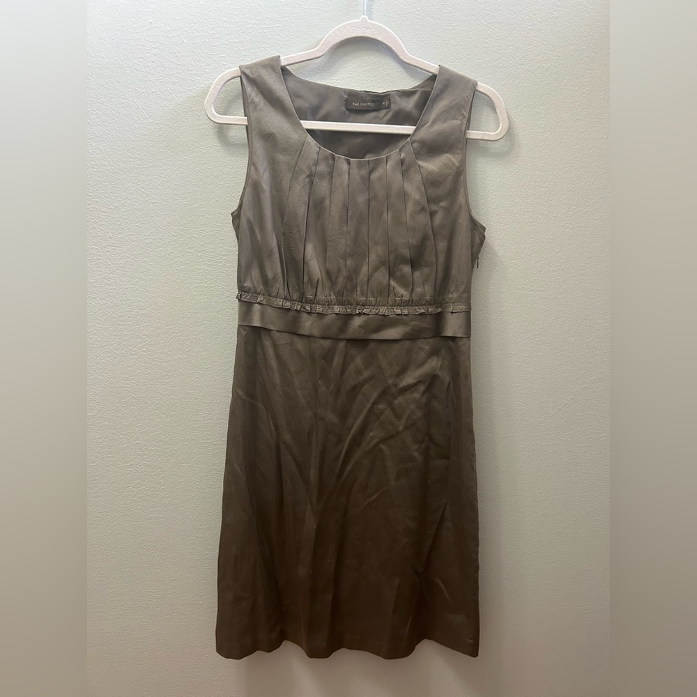 Grey dress , size 10, fitted dress with slip underneath